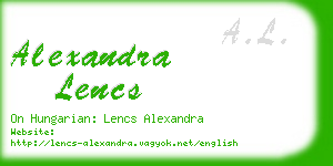 alexandra lencs business card